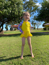 Load image into Gallery viewer, Girls long sleeve swimsuit - Daring Dinosaurs